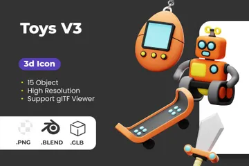 Toys V3 3D Icon Pack