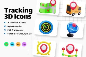 Tracking 3D Icon Pack