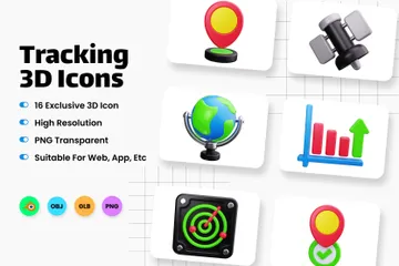 Tracking 3D Icon Pack