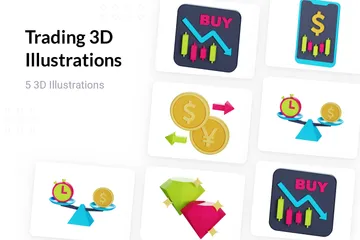 Trading 3D Illustration Pack