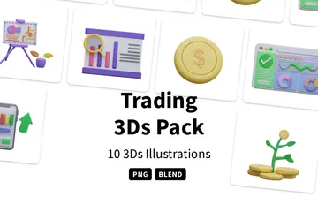 Trading 3D Icon Pack