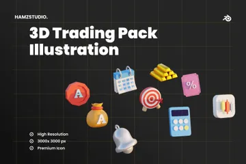 Trading 3D Icon Pack