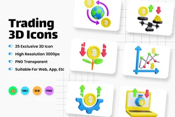 Trading 3D Illustration Pack