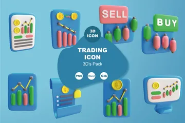 Trading 3D Icon Pack