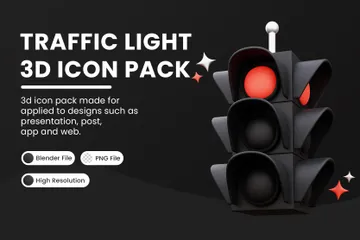 Traffic Light 3D Icon Pack