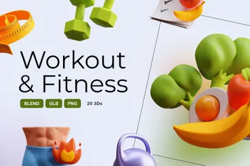 Training & Fitness 3D Icon Pack