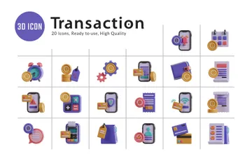 Transaction 3D Icon Pack