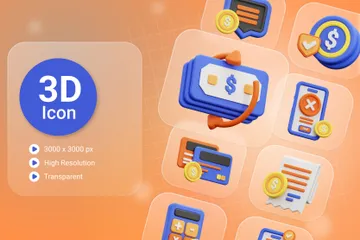 Transaction 3D Icon Pack