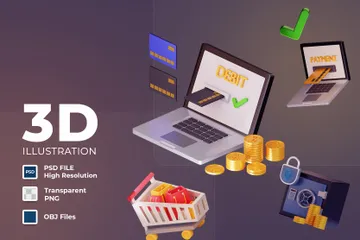Transaction Computer 3D Icon Pack