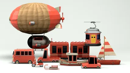 Transport 3D Illustration Pack