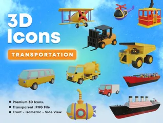 交通機関 3D Illustrationパック