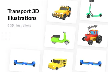 Transporte Pacote de Illustration 3D
