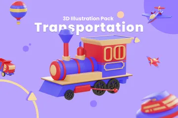 Transporte Paquete de Illustration 3D