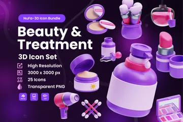 TRATAMIENTO DE BELLEZA Paquete de Icon 3D