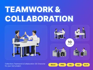 Travail d'équipe et collaboration Pack 3D Illustration