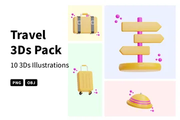 Travel 3D Icon Pack