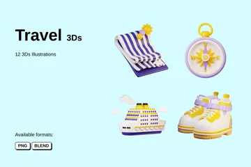 Travel 3D Icon Pack