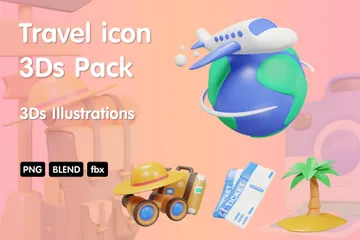 Travel 3D Icon Pack