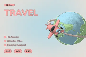 Travel 3D Icon Pack