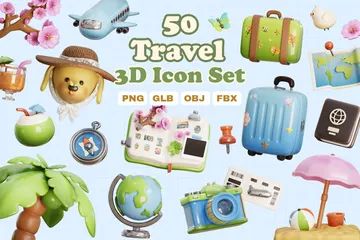 Travel 3D Icon Pack