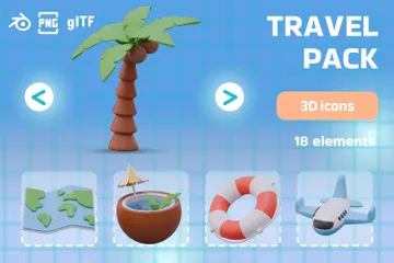 Travel 3D Icon Pack