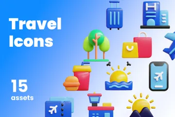 Travel 3D Icon Pack