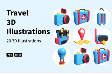 Travel 3D Illustration Pack