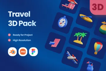 Travel 3D Illustration Pack