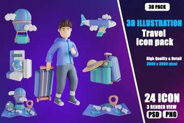 旅行 3D Illustrationパック