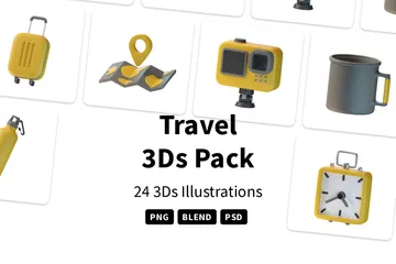 Travel 3D Icon Pack