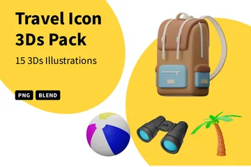 Travel 3D Icon Pack