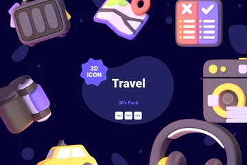 旅行 3D Iconパック