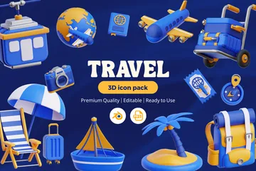 旅行 3D Iconパック