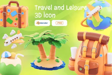 Travel And Leisure 3D Icon Pack