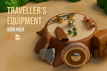 Traveler's Equipment 3D Icon Pack