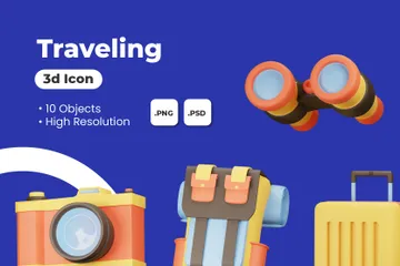 Traveling 3D Illustration Pack