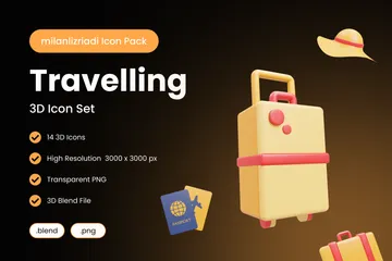Travelling 3D Icon Pack