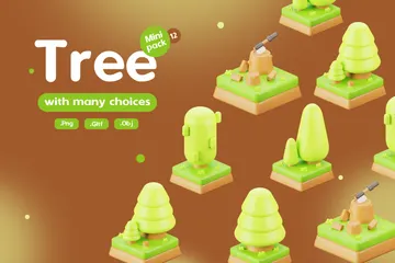 Tree 3D Icon Pack