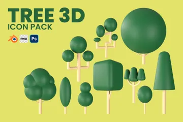 Tree 3D Icon Pack
