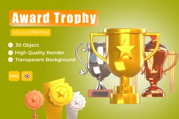 Trophée de récompense Pack 3D Icon