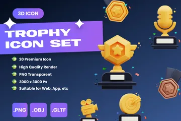 Trophy 3D Icon Pack