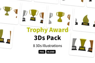 Trophy Award 3D Icon Pack