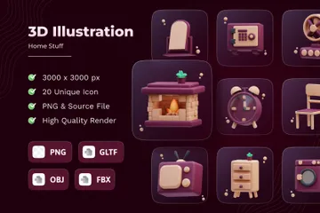 Trucs pour la maison Pack 3D Icon