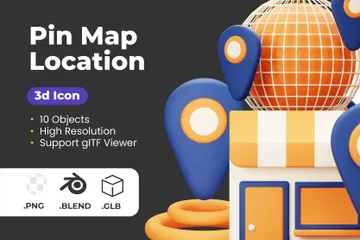 Marcador de ubicación 3D Icon Pack