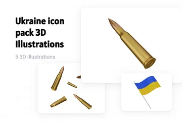 Ucrânia Pacote de Illustration 3D