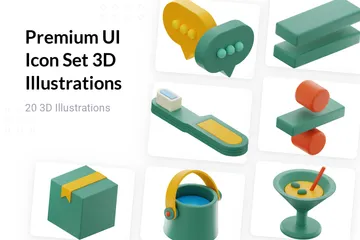 Interface do usuário Pacote de Illustration 3D