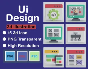 Design de IU Pacote de Icon 3D