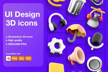 Ui-Design-Set 2 3D Icon Pack