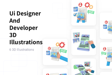 Ui Designer And Developer 3D Illustration Pack