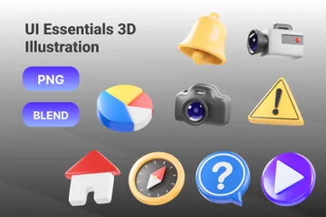 Conceptos básicos de la interfaz de usuario Paquete de Icon 3D